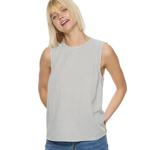 POPSUGAR Button-Back Tank