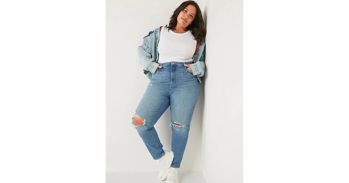 Old Navy Higher High-Waisted O.G. Straight Ripped Jeans