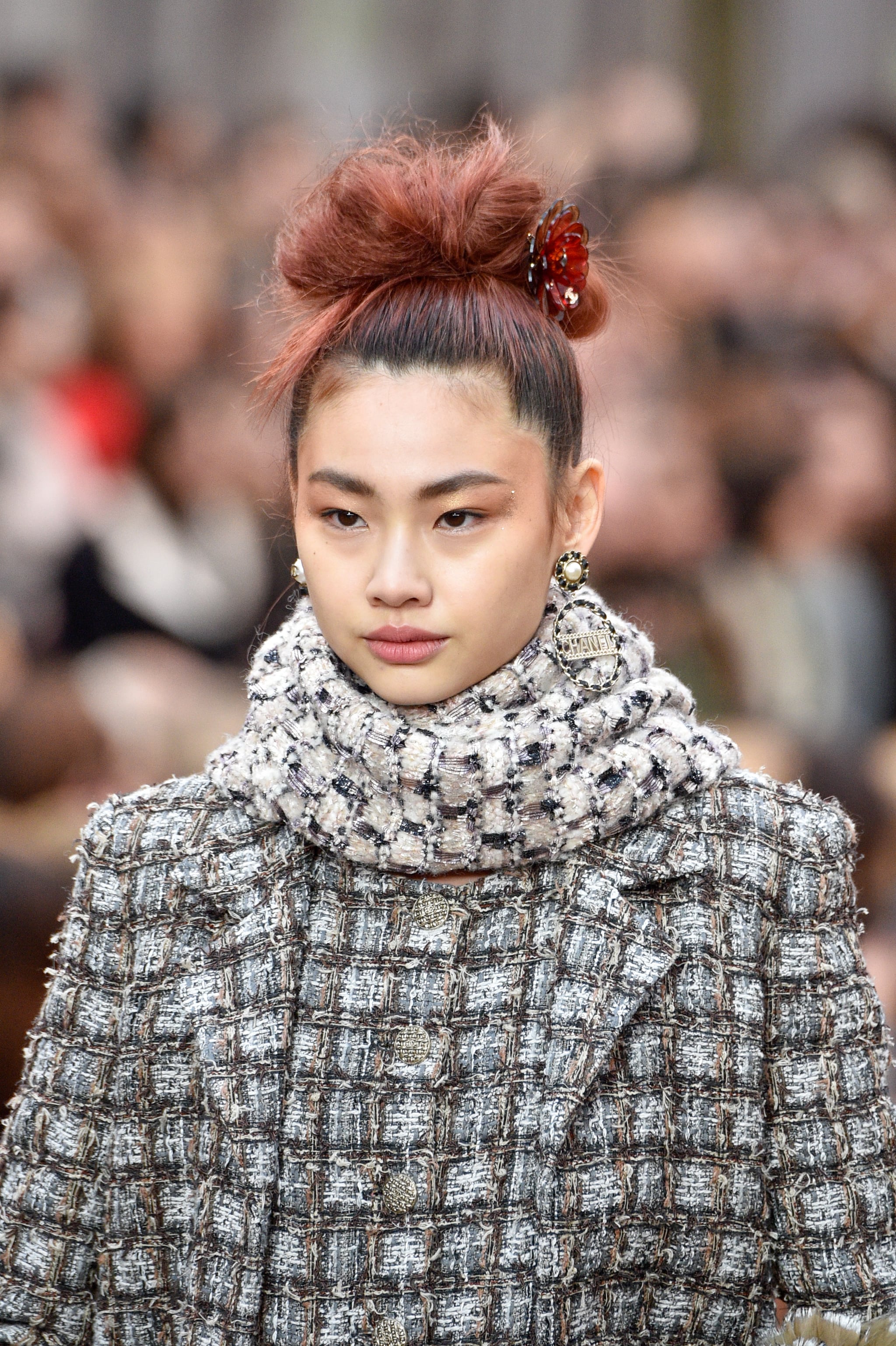 Model Hoyeon Jung walks on the runway during the Chanel Fashion