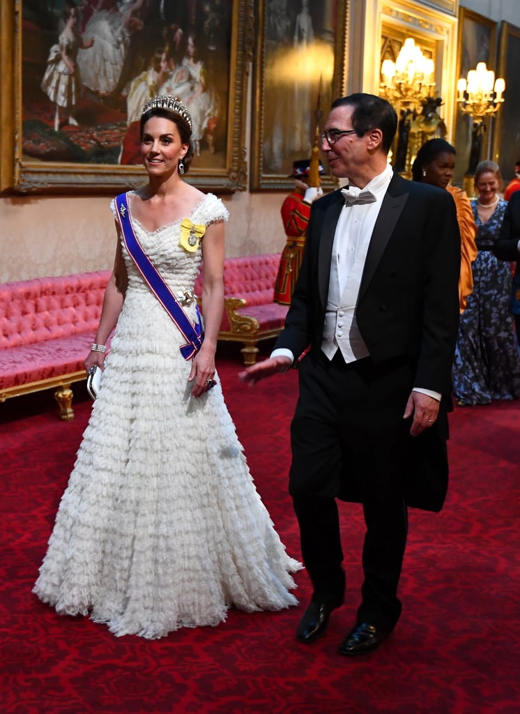 Kate Middleton White Dress at State Banquet 2019