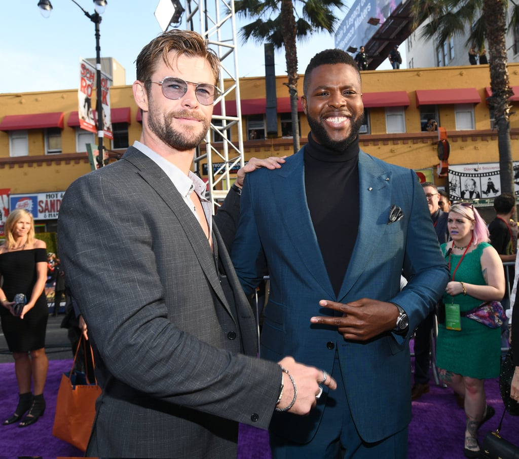 Pictured: Chris Hemsworth and Winston Duke