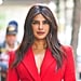 Priyanka Chopra Wears Plunging Red Dress at Friend's Wedding