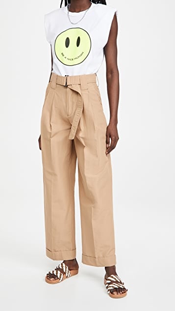 Ganni Cotton Canvas Pants