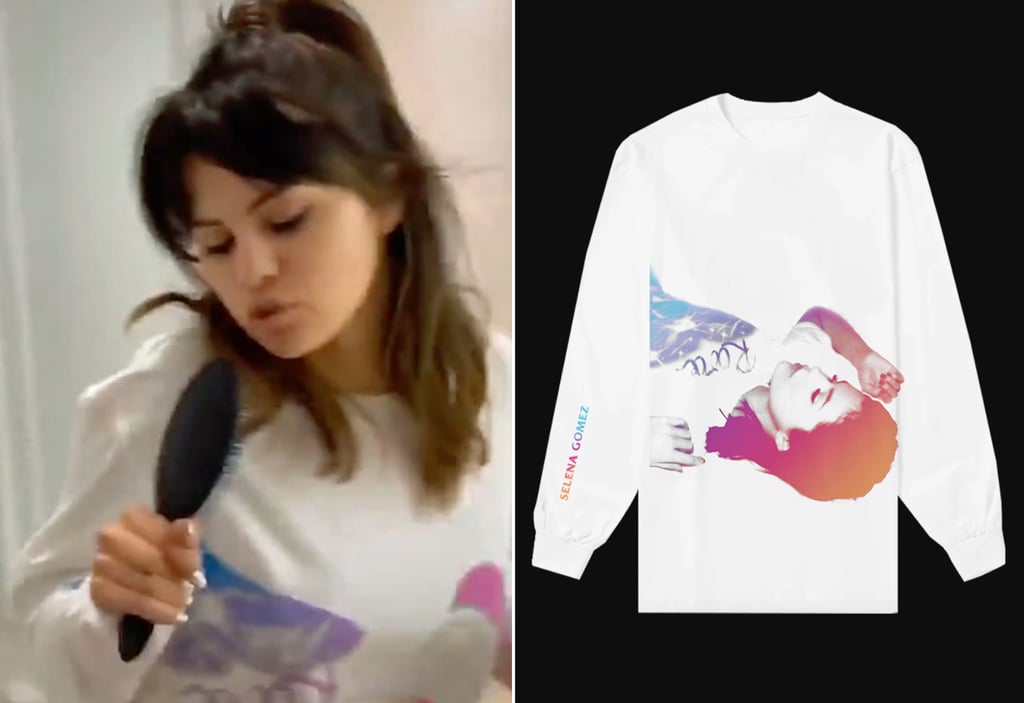 Selena Gomez Wearing Her Rare Long Sleeve T-Shirt on TikTok