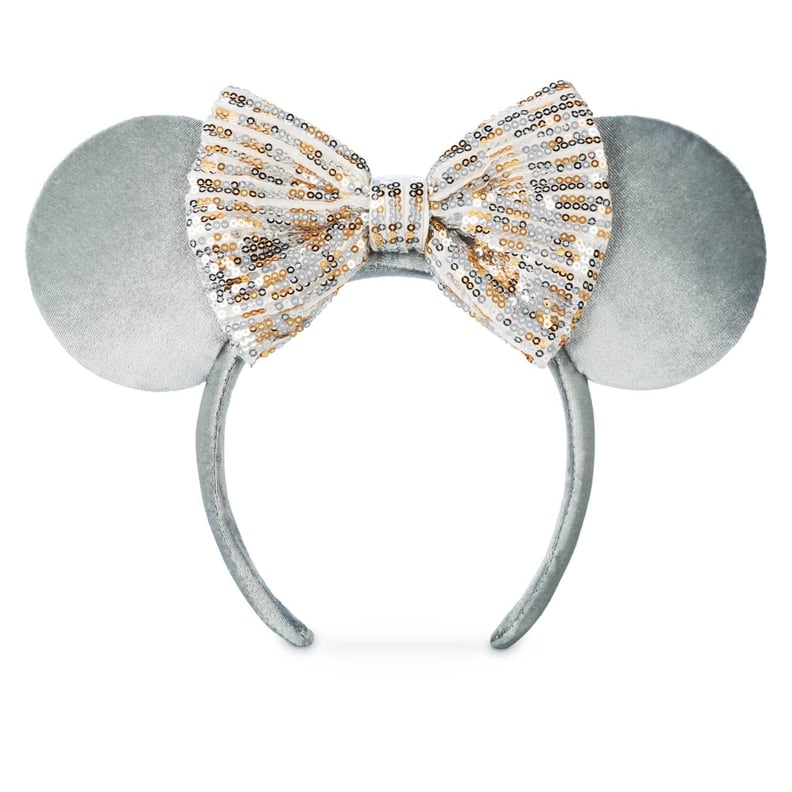 A Cute Holiday Accessory: Minnie Mouse Ear Headband in Winter Frost