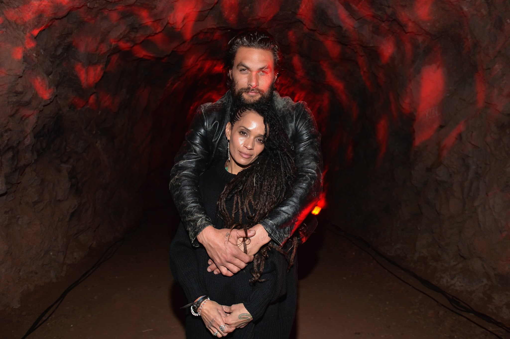 LOS ANGELES, CA - FEBRUARY 24:  Actors Lisa Bonet and Jason Momoa attend a screening of Sundance Channel's 