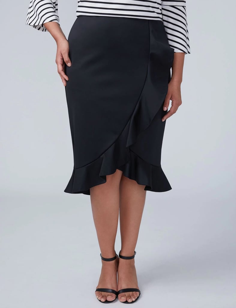 Lane Bryant Flounce Scuba Pencil Skirt