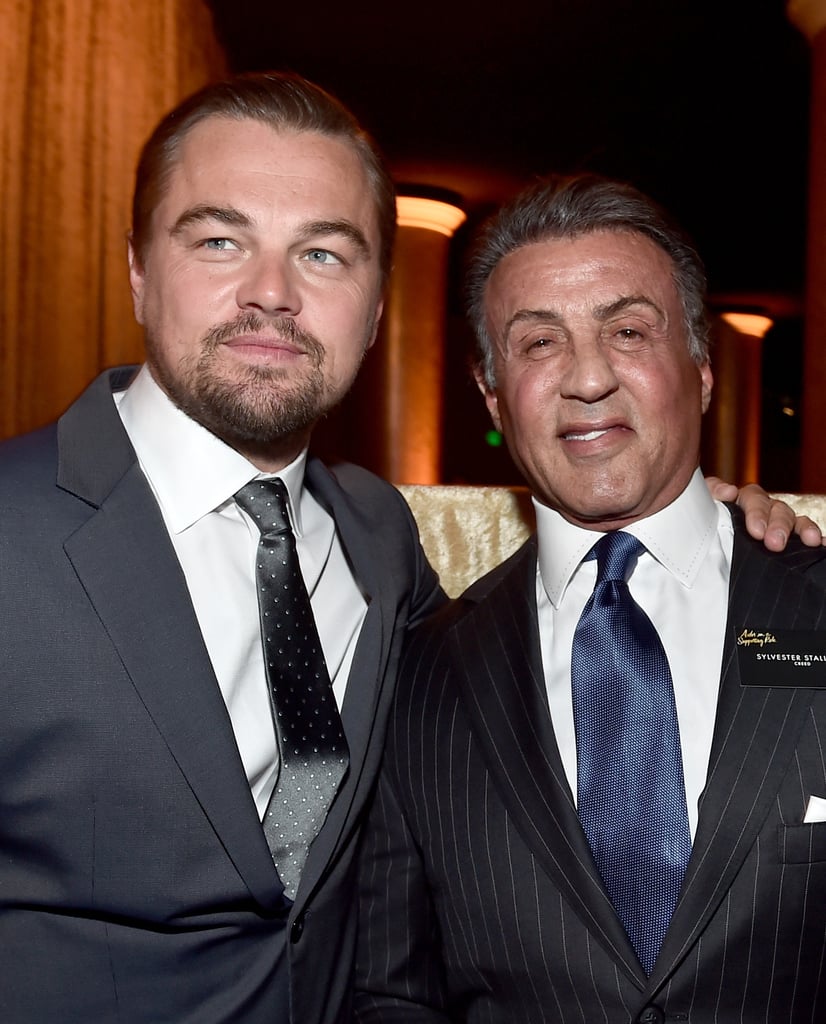 Pictured: Leonardo DiCaprio and Sylvester Stallone