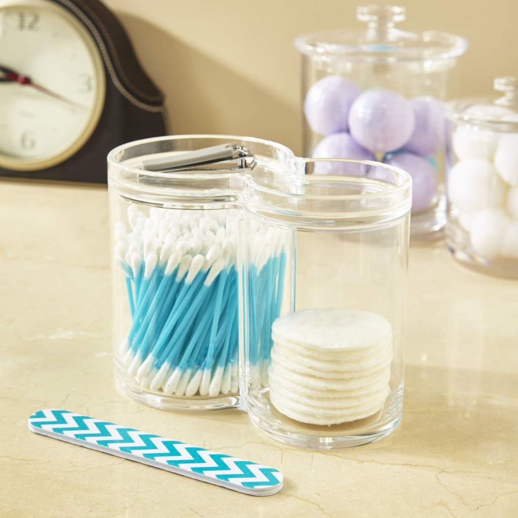Clear Plastic Cotton Ball and Swab Holder
