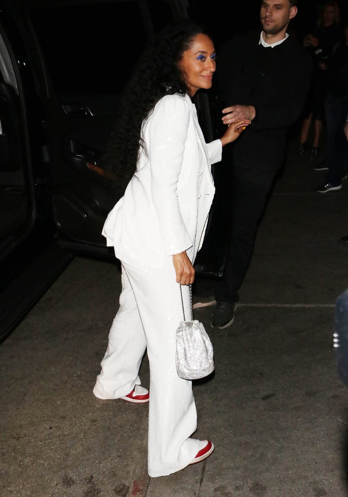 Tracee Ellis Ross Sequin Suit and Sneakers January 2019