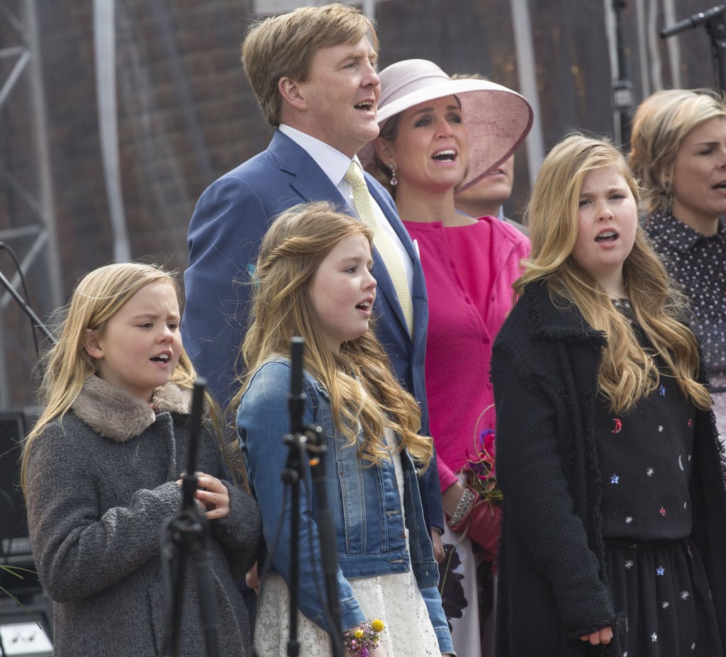 The Dutch royal family at King's Day in Zwolle, The Netherlands.