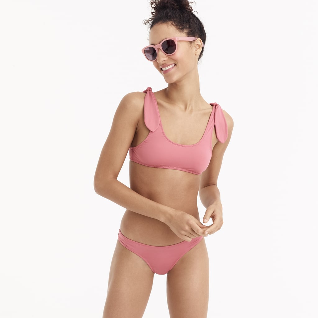 J.Crew Playa Nantucket Tie-Shoulder Bikini Top ($33) and J.Crew Playa Nantucket Cheeky Bikini Bottom ($23)