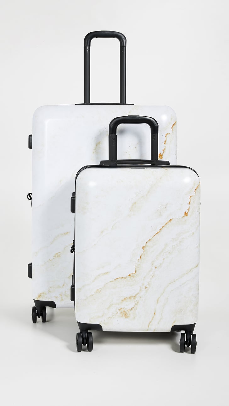 Calpak Gold Marble TwoPiece Suitcase Set Best Luggage 2019 POPSUGAR Fashion Photo 2
