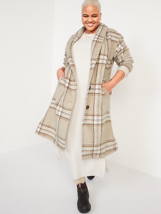 old navy black and white coat