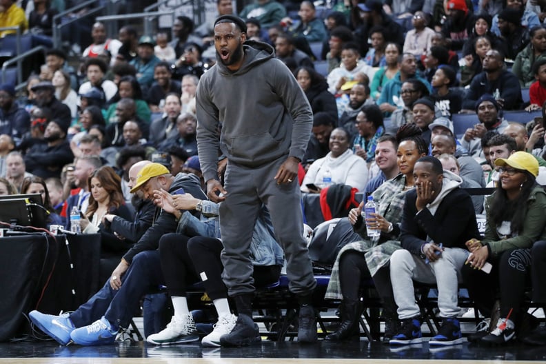 See LeBron James Cheer For Son Bronny at Sierra Canyon Game | POPSUGAR ...