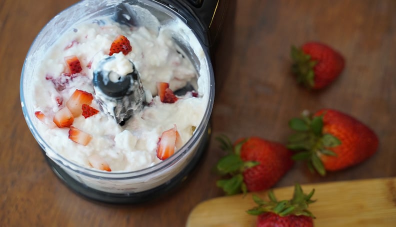 cottage cheese ice cream recipe from tiktok with strawberries