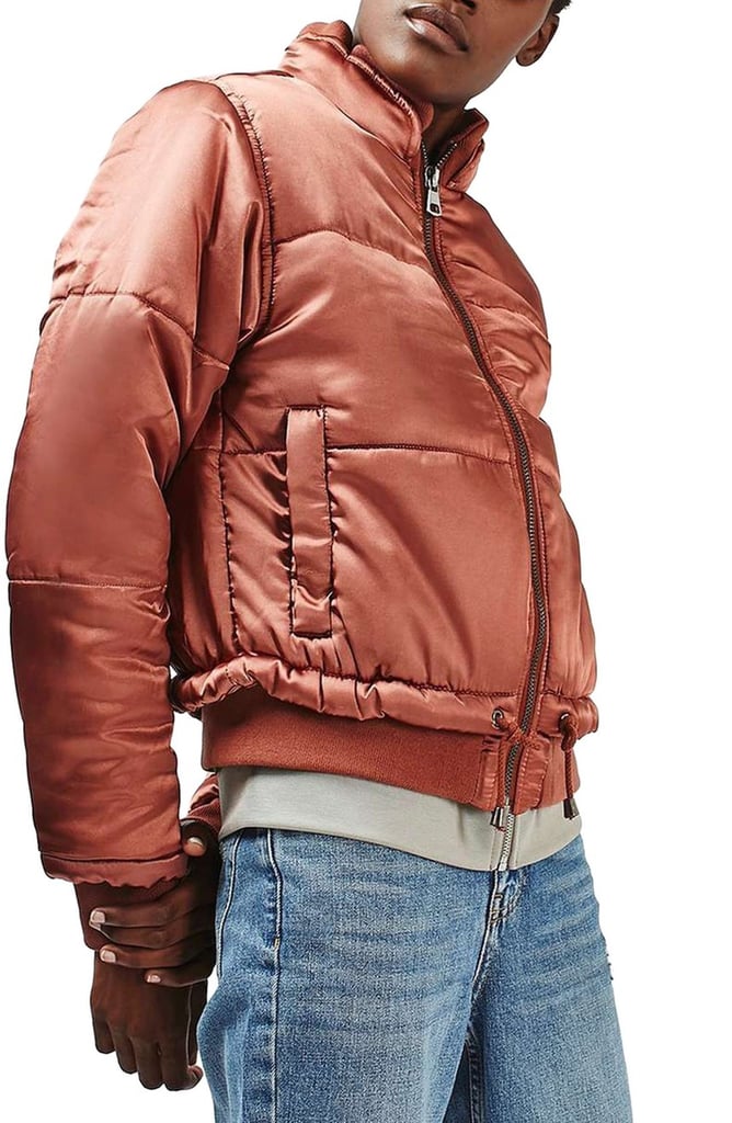 Topshop Carter Satin Puffer Jacket ($130)