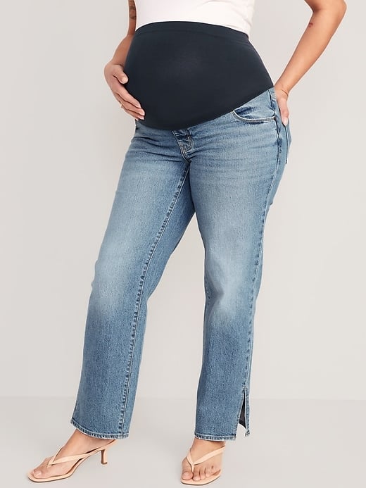 Maternity Full-Panel OG Loose Side-Split Jeans