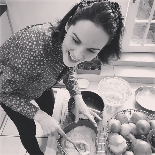 Michelle Dockery had fun baking.
Source: Instagram user theladydockers