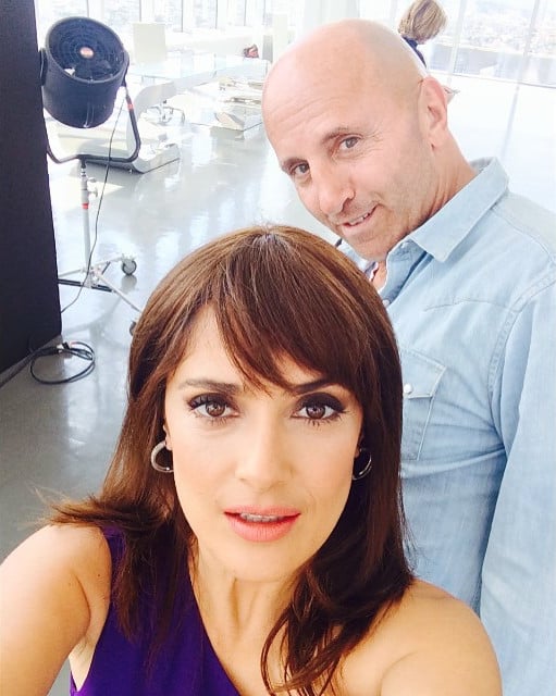 Salma Hayek Bangs 2015