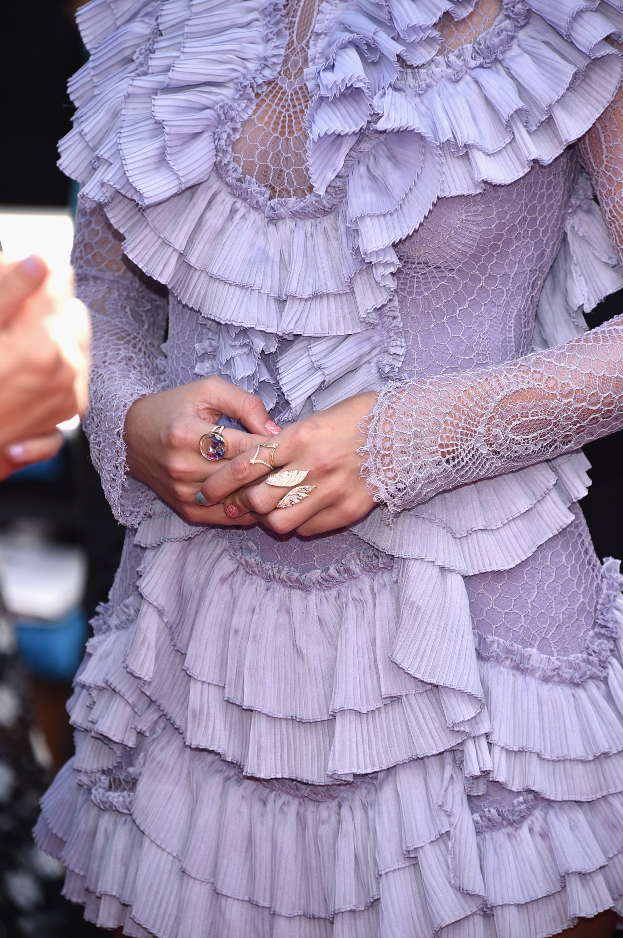 frilly purple dress