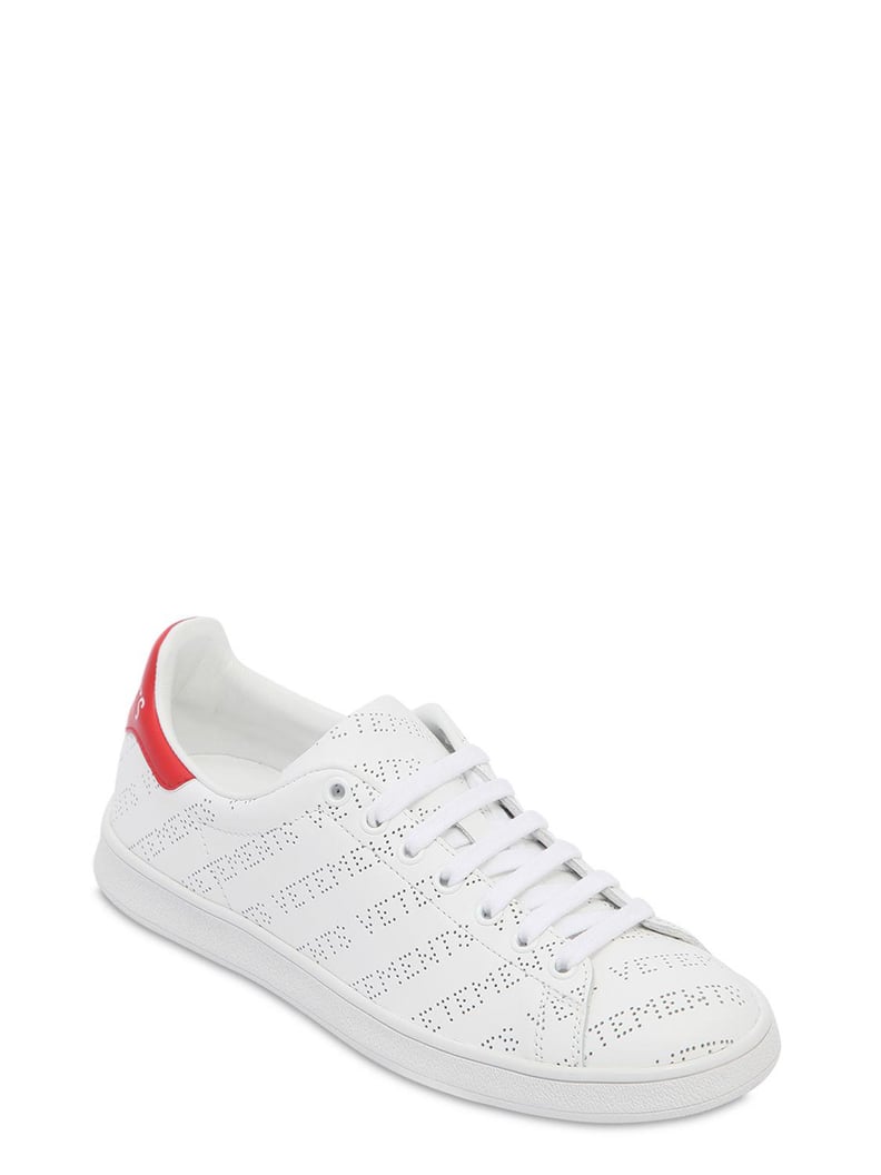 Vetements White and Red Perforated Logo Sneakers