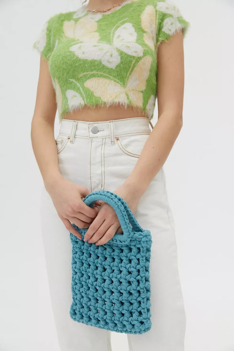 Urban Outfitters Binge Knitting Capri Beach Mini Tote Bag
