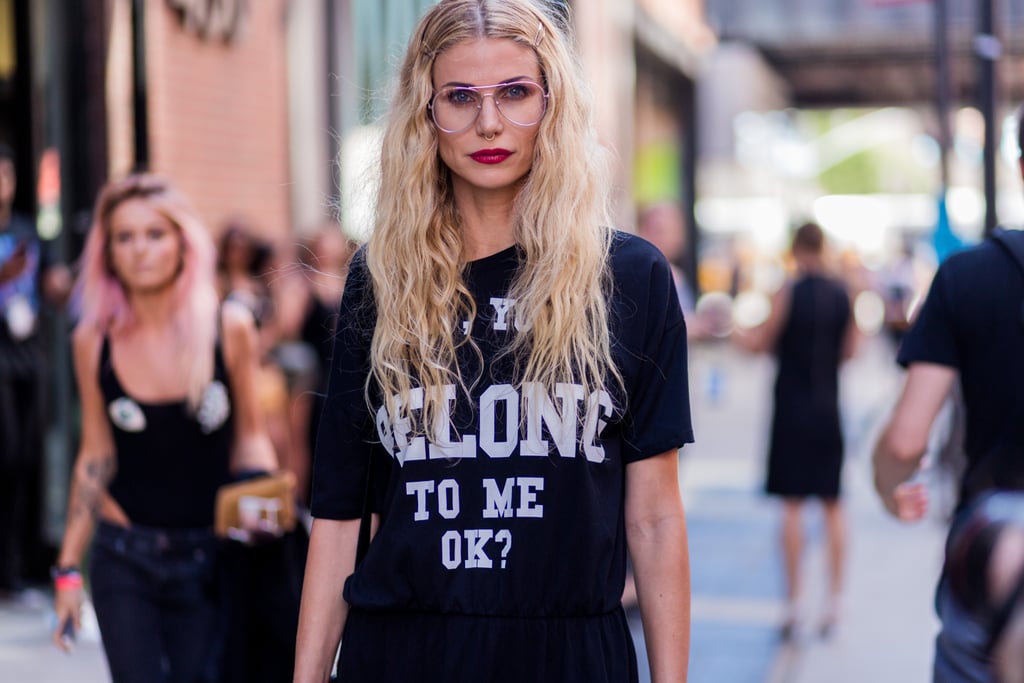 So much happening here — from the '90s barettes to the septum piercing and the cranberry lips. The grunge era lives on!