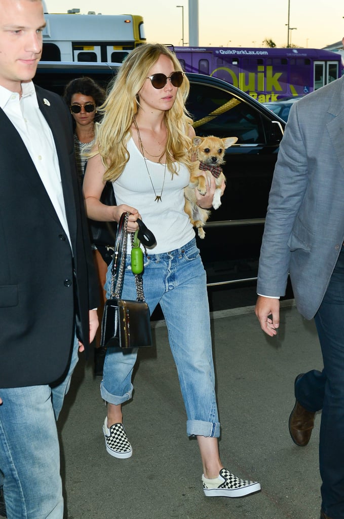 Jennifer Lawrence With Her Dog | Pictures