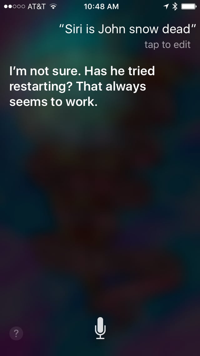 VERY FUNNY, Siri. Hilarious.