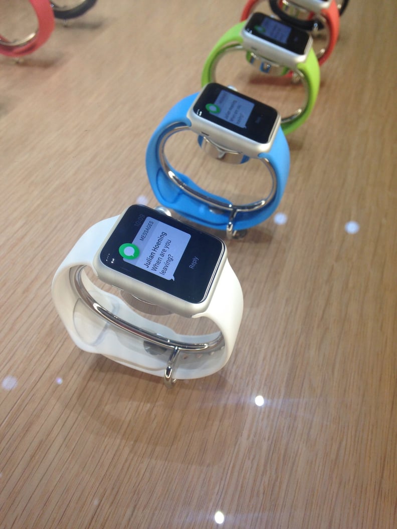 There were Apple Watches on full display.
