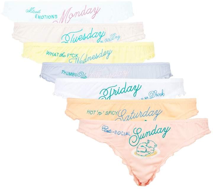 Wildfox Couture Day Of The Week Brief Set