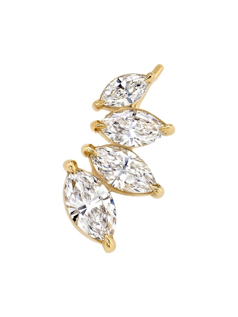 Vrai 14K Yellow Gold & Marquise-Cut Lab-Grown Diamond Ear Arc