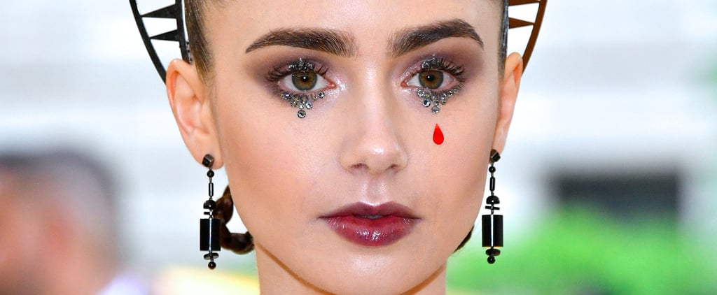 Lily Collins Makeup at the Met Gala 2018