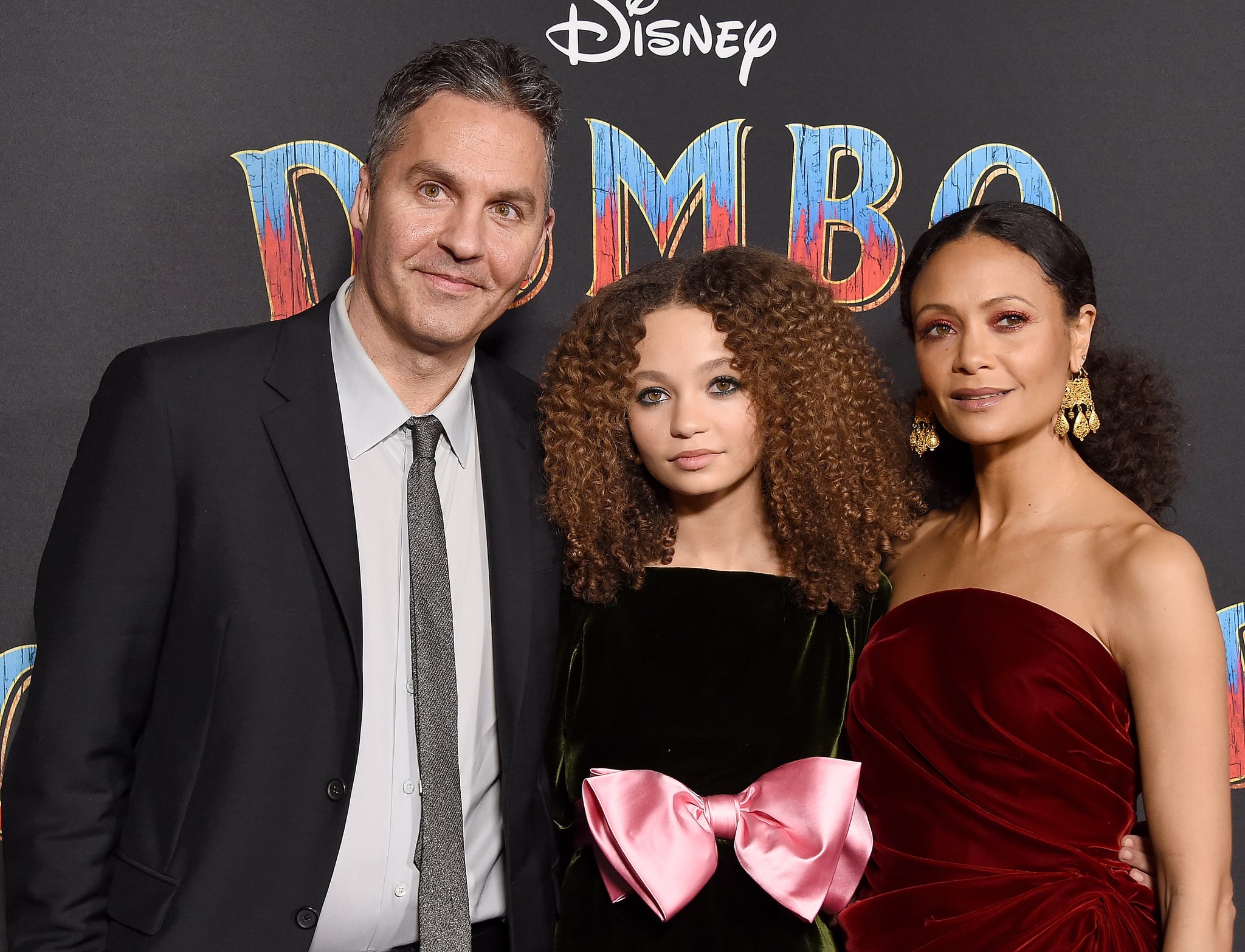 LOS ANGELES, CALIFORNIA - MARCH 11: Olle Parker, Nico Parker and Thandie Newton attend Disney's premiere