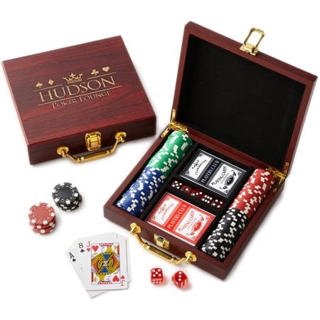 Personalized Red Envelope Poker Lounge Card Set