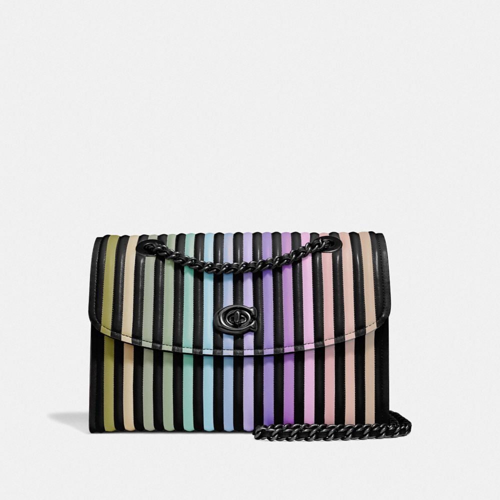 coach parker shoulder bag in ombre quilted leather