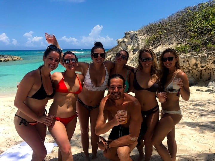 ANDREWWWWW!

We all carried down equipment to make our own bar, we tanned, we ate, we chilled. We found our very own Wilson volleyball and started a soccer game, it was exactly like Cast Away . . . but better!