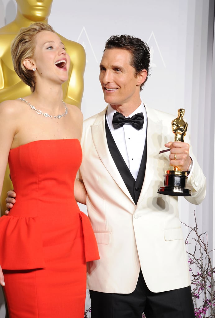 Jennifer Lawrence and Matthew McConaughey, 2014