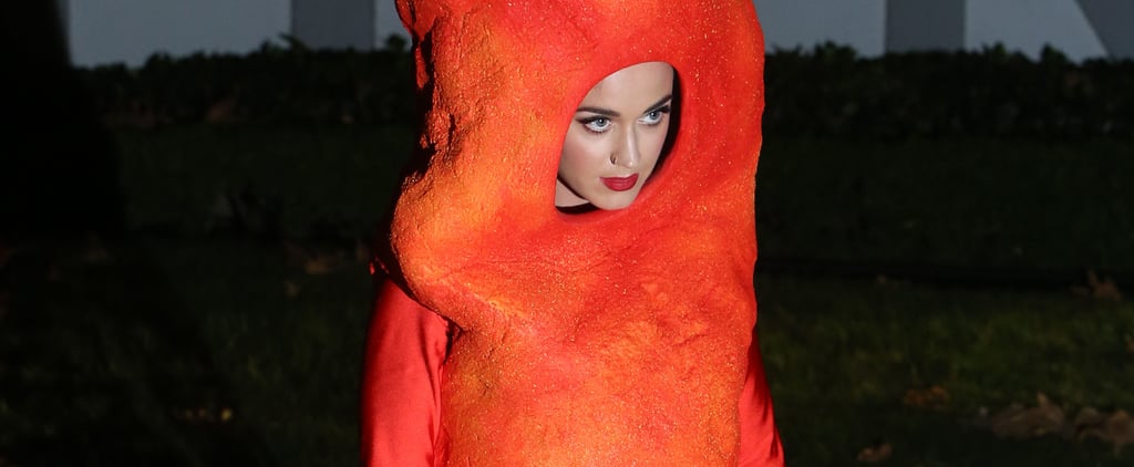 Katy Perry's Giant Cheetos Costume For Halloween 2014