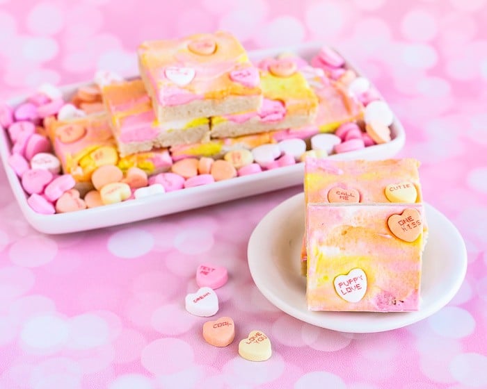 Conversation Heart Sugar Cookie Bars