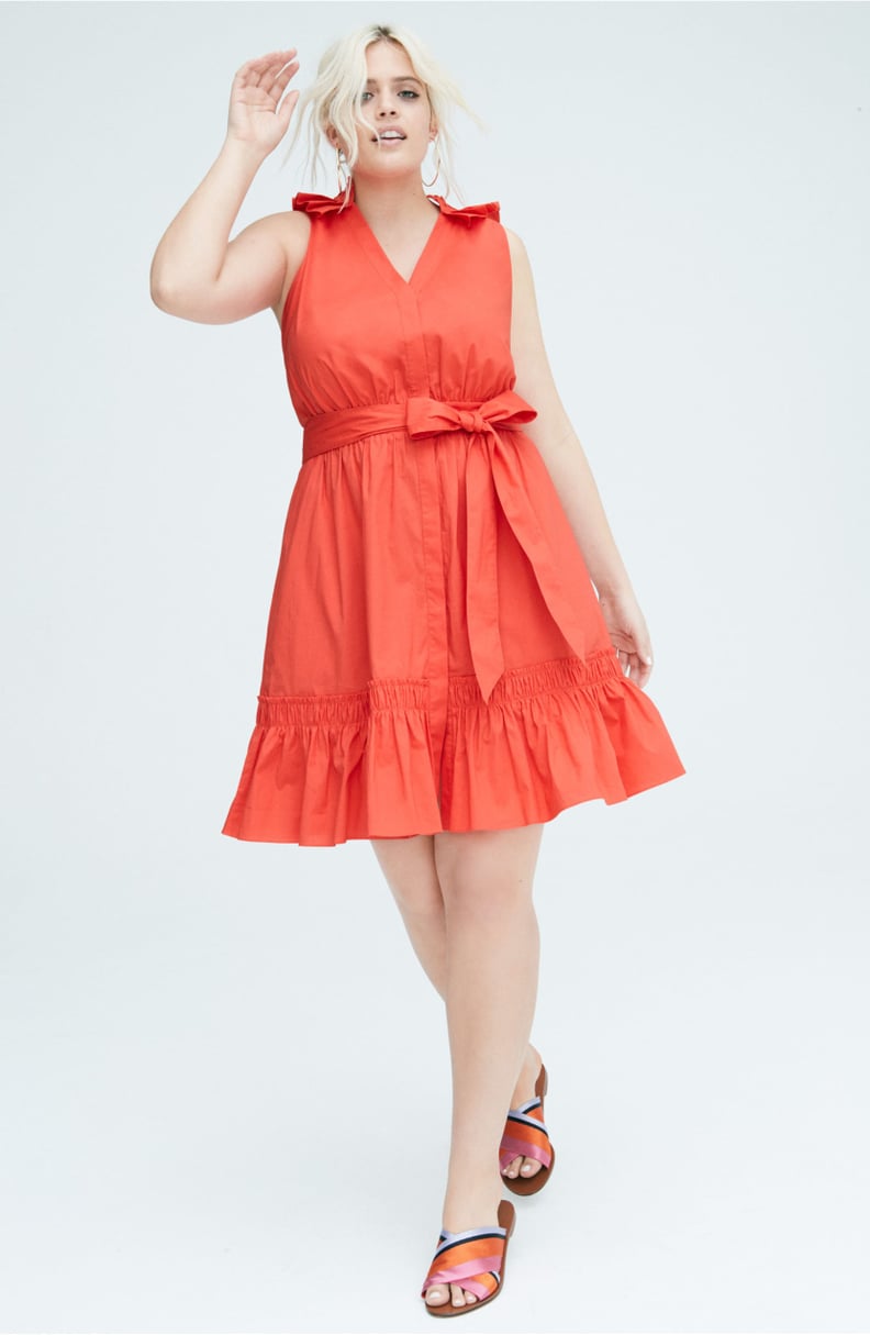 1901 Pleat Collar Fit & Flare Dress