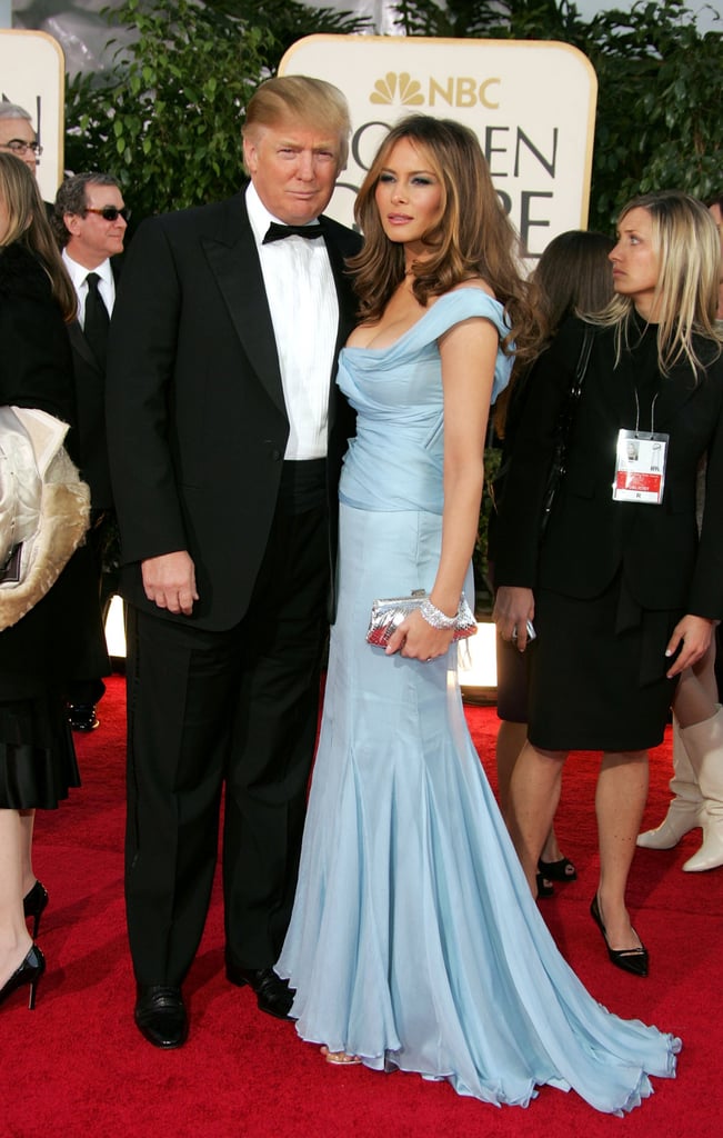 Melania attended the 2007 Golden Globes in this sky blue, floor-sweeping number.