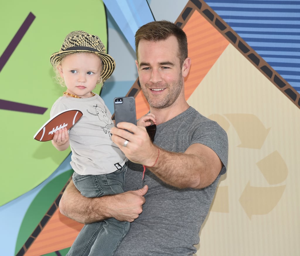 James Van Der Beek took a selfie with his son Joshua at an event in LA on Tuesday.