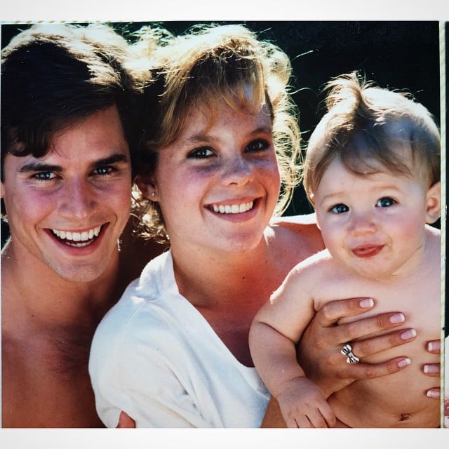 Blake shared this adorable flashback photo, captioned, "#TeenWitch ( @robynlively ) #BradTheRedHotLover, and me . . . I'm only clear on why ONE of us is shirtless."