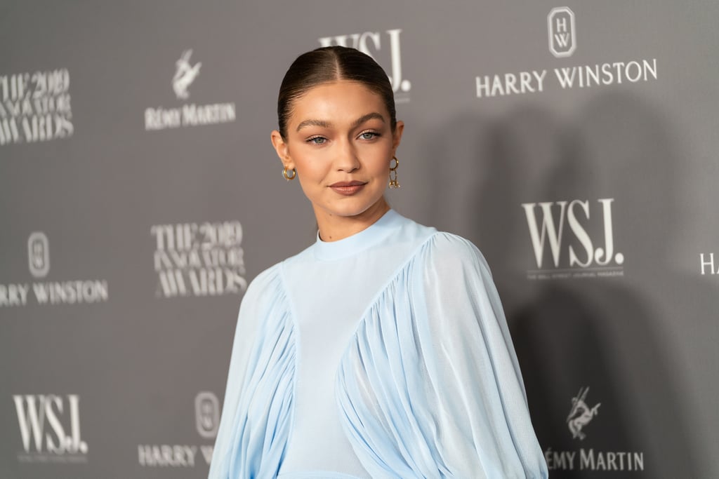 Gigi Hadid Wore a Blue Beaded Bag With Her Burberry Dress