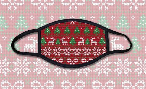 Ugly Christmas Sweater Face Mask