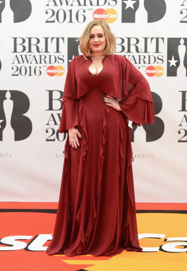 Adele at Brit Awards February 2016
