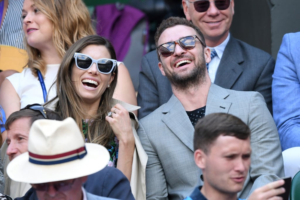 Justin Timberlake and Jessica Biel at Wimbledon July 2018