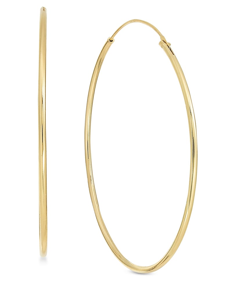 Essentials Large Plated Hoop Earrings